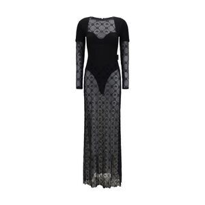 Marine Serre Black Polyamide Casual Women's Dress